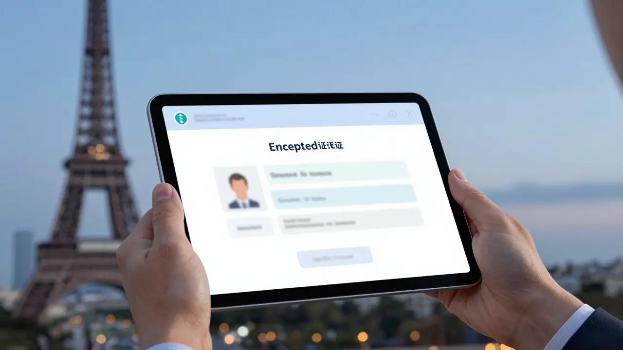 Secure tablet verification screen